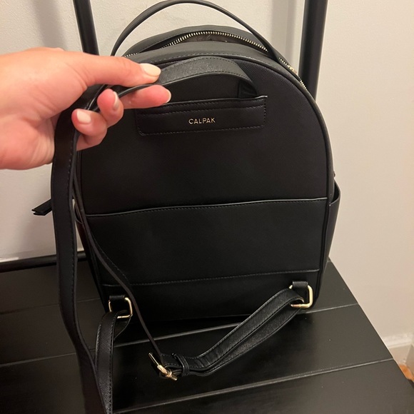 Calpak Kaya Small Backpack, Perfect for Everyday and Travel! Black with Gold - Picture 7 of 12